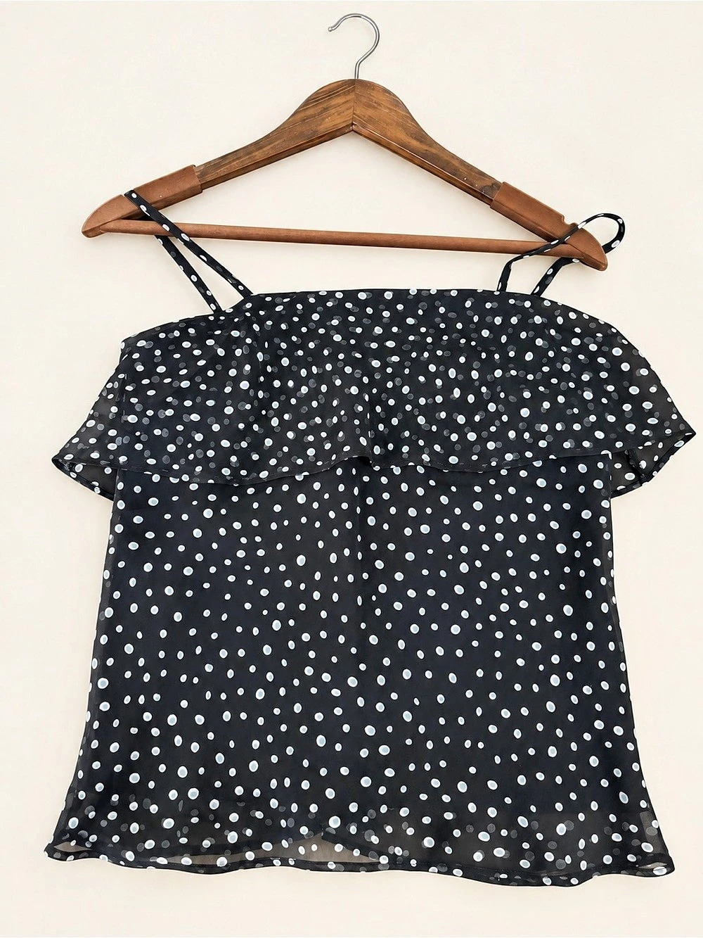 Polka Dot Cami in Black & White Like New